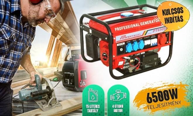 Önindítós Powertech generátor