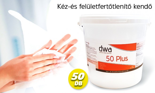 DWA50 Plus fertőtlenítő kendő