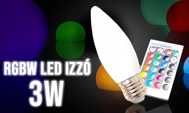 Vezérelhető RGB LED izzó