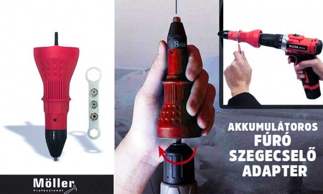 Akkus fúró szegecselő adapter