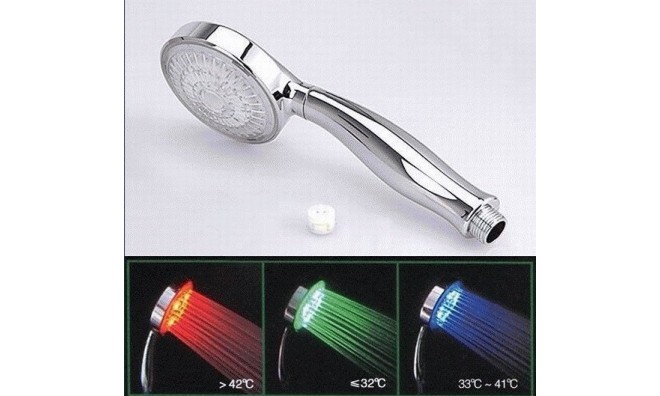 Színváltós LED zuhanyfej 3