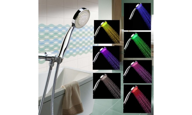Színváltós LED zuhanyfej 2