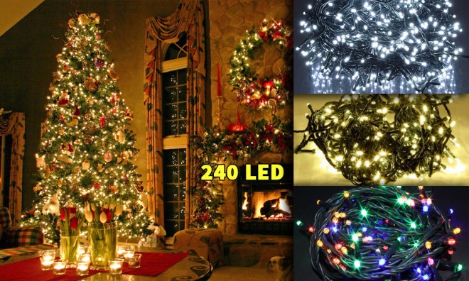 240 LED-es karácsonyi égősor