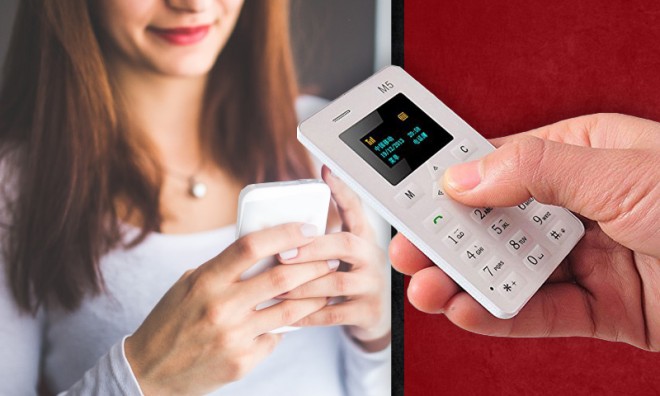 Kisméretű kártya telefon