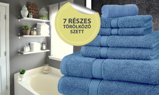 7 részes AQUA törölköző szett 2
