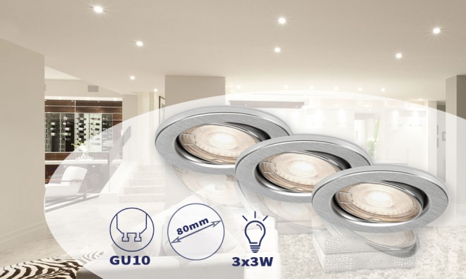 3 db LED Spot lámpa
