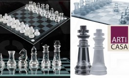 Üveg sakk készlet
