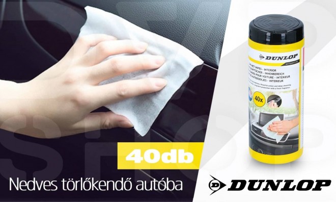 Dunlop nedves törlőkendő 40db