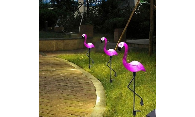 LED-es szolár flamingó 2