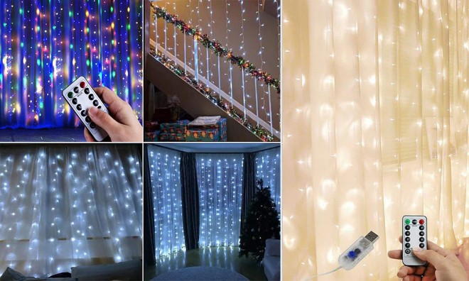 300 LED fényfüggöny