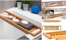 Bambusz fürdőkád tálca