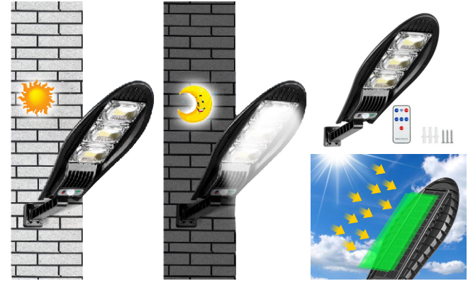 Napelemes utcai LED lámpa