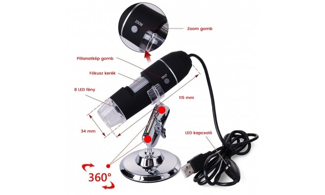 Digitális mikroszkóp kamera 2