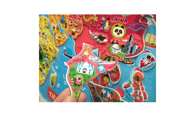 Mágneses Világtérkép Puzzle  2