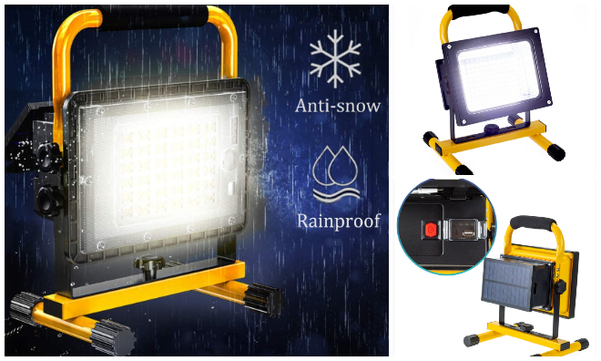 Napelemes LED reflektor 50W 2