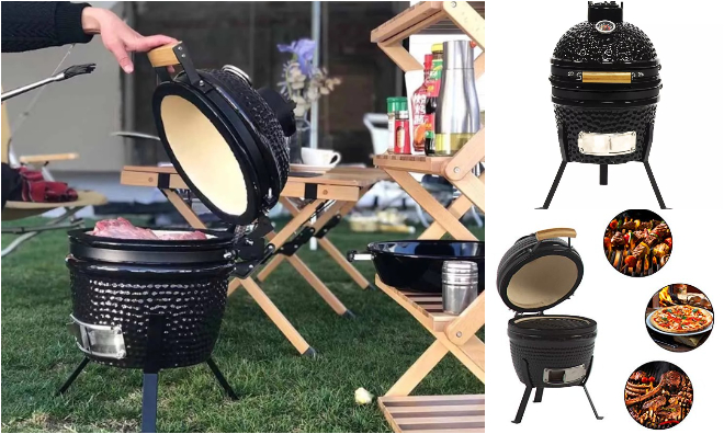 Mini kamado grill