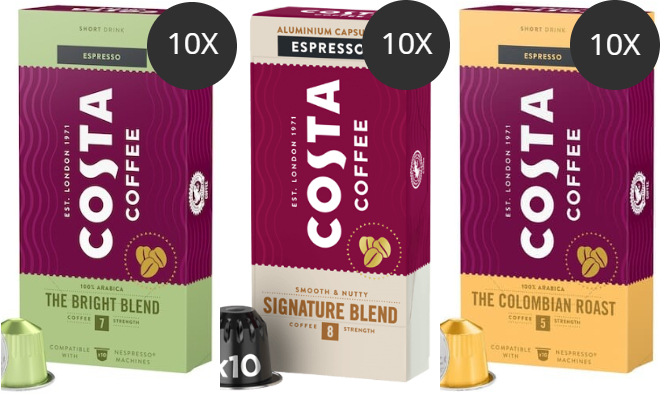 10x10 Costa Coffee kávékapsz.