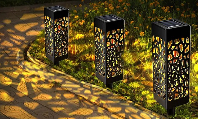 Design LED szolár kerti lámpa