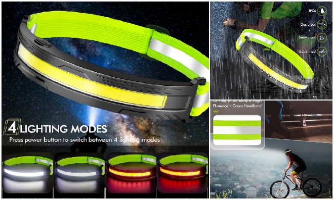 Univerzális cob led fejlámpa