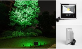 20W SLIM LED reflektor - zöld