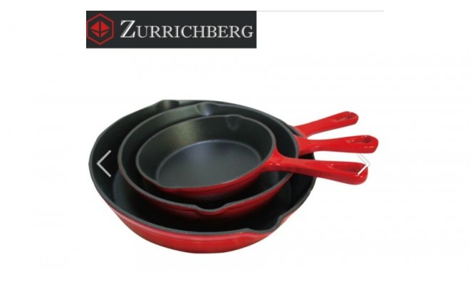 Zurrichberg 3db Öntöttvas serpenyő 2