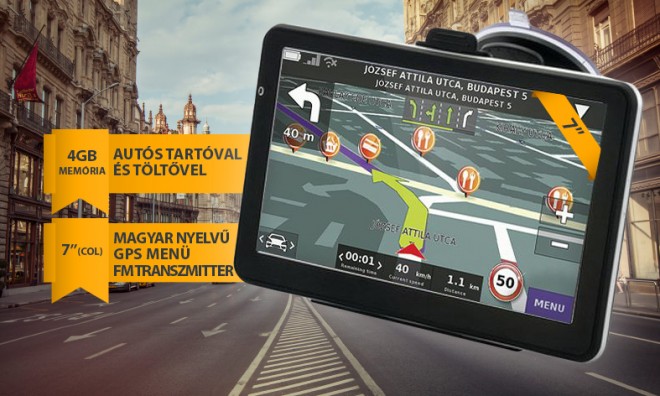 7'' GPS teljes Európa térkép