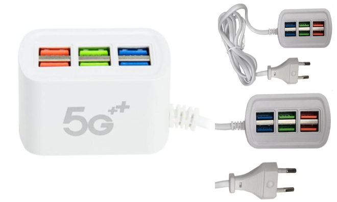 6 p. USB hálózati gyorstöltő