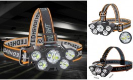 5 LED-es Fejlámpa