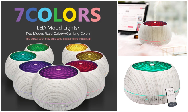Aromaterápiás párologtató, 7 LED