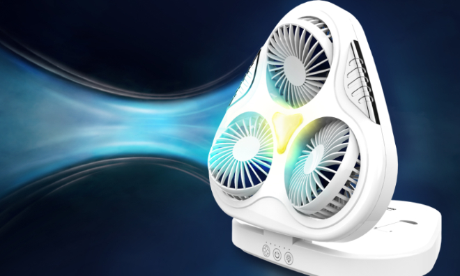 360 fokban forgó usb ventilátor