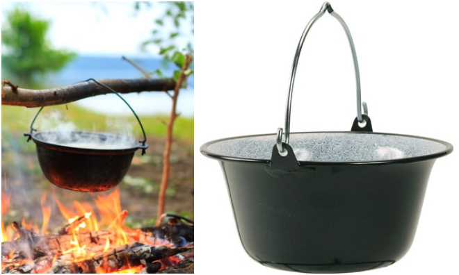Gulyásbogrács zománcozott 30 l