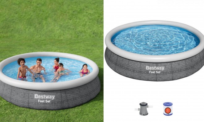 Rattan hatású Felfújható Medence