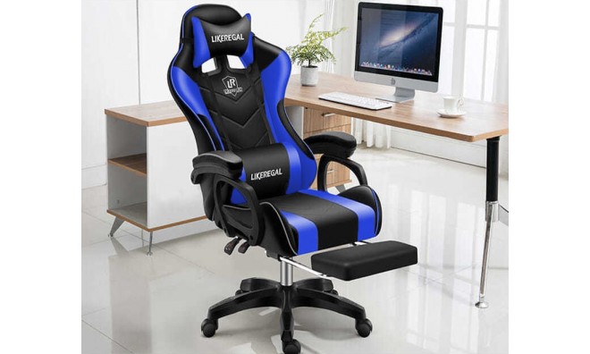 Masszázs Gamer Szék lábtartóval 3