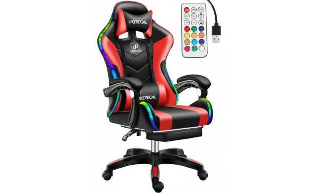 Masszázs Gamer Szék lábtartóval 7