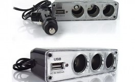 Autós szivargyújtó elosztó + USB