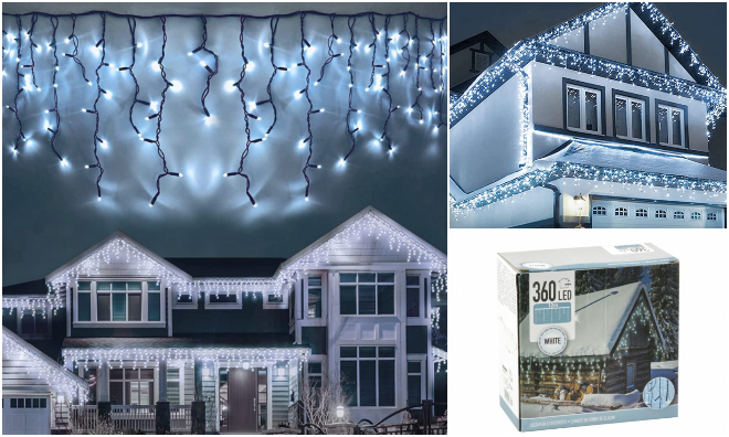 360 LED-es jégcsap fényfüzér 12 m