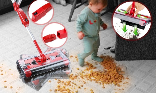 Elektromos Swivel Sweeper seprű