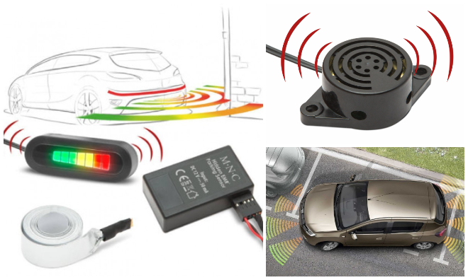 Rejtett EMR tolatószalag kijelzővel