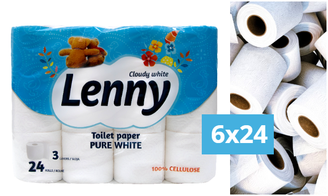 Lenny 6x24 WC-papír MEGA PACK