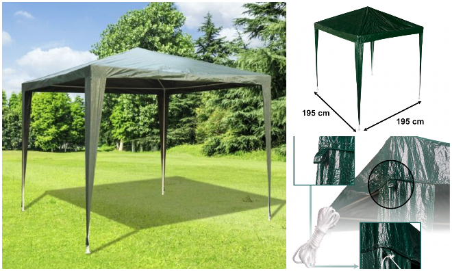 Zöld rendezvény pavilon sátor 2x2m