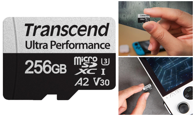 Transcend microSDXC 256GB memóriak.