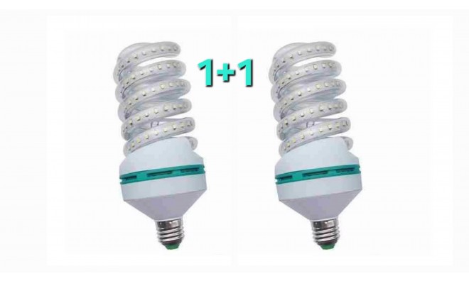 1+1 Spirál LED fénycső izzó E27 7W