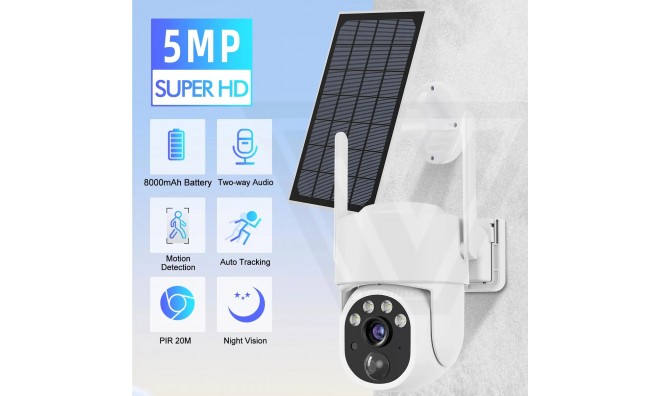V360 5MP PTZ Solar Wifi IP Kamera 2