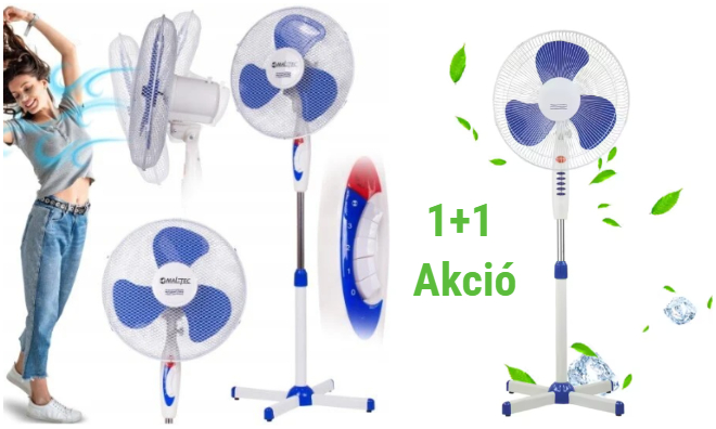 Nasco 16” álló ventilátor 1+1 akció