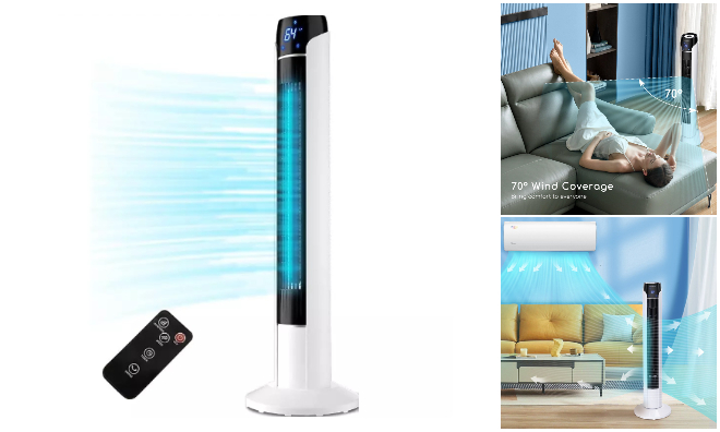 LED kijelzős toronyvetilátor 120W