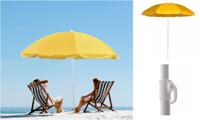 Strand napernyő, 1,5 m, sárga