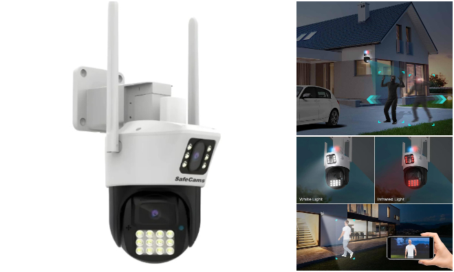 FHD Dupla Lencsés Wifi IP Kamera