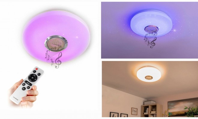LED mennyezeti lámpa hangszóróval