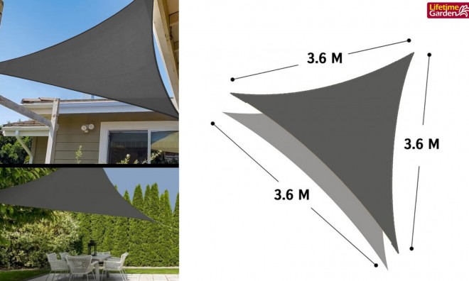 Prémium napvitorla 3,6 x 3,6 m