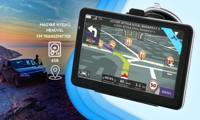 7'' 4 GB GPS Navigáció